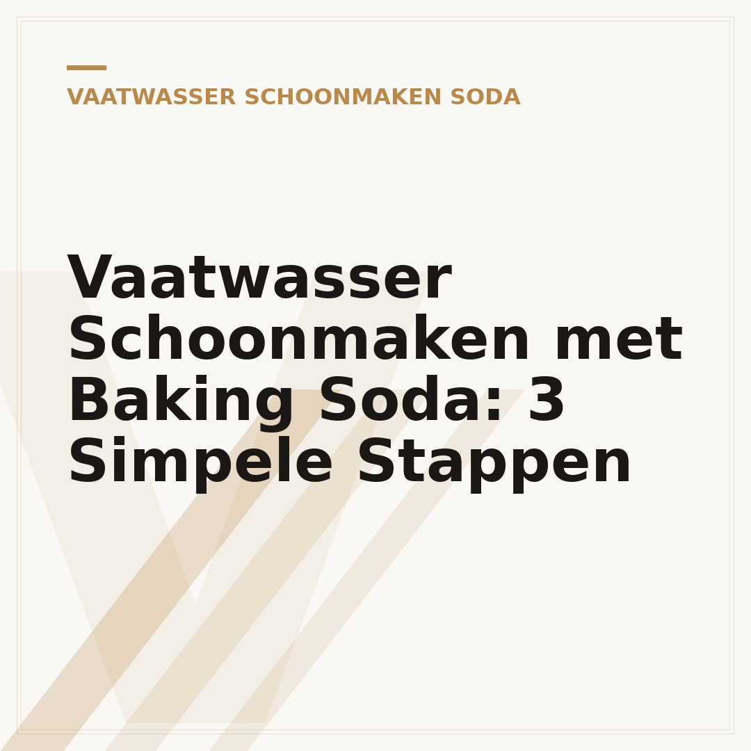 Vaatwasser Schoonmaken met Baking Soda: 3 Simpele Stappen