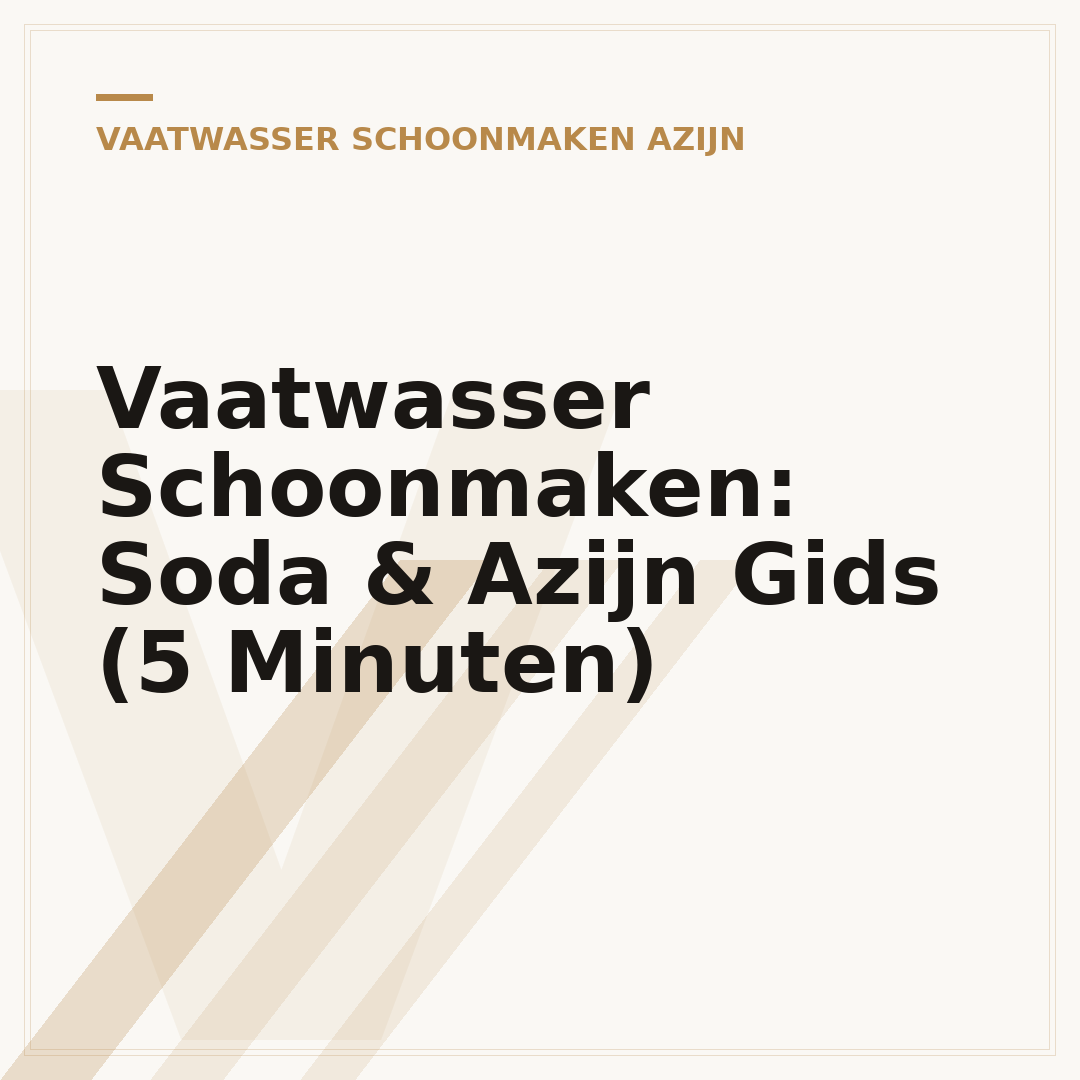 Vaatwasser Schoonmaken: Soda & Azijn Gids (5 Minuten)