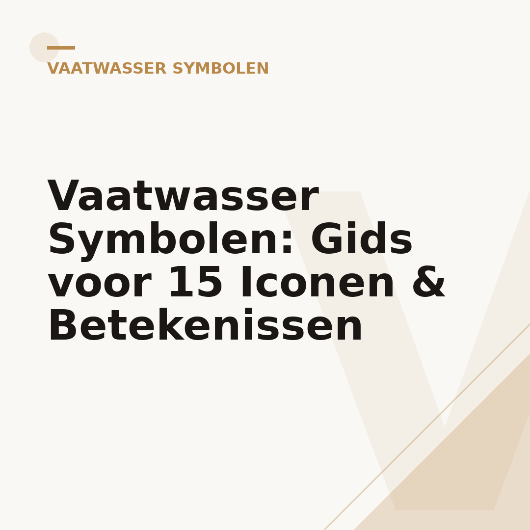 Vaatwasser Symbolen: Gids voor 15 Iconen & Betekenissen