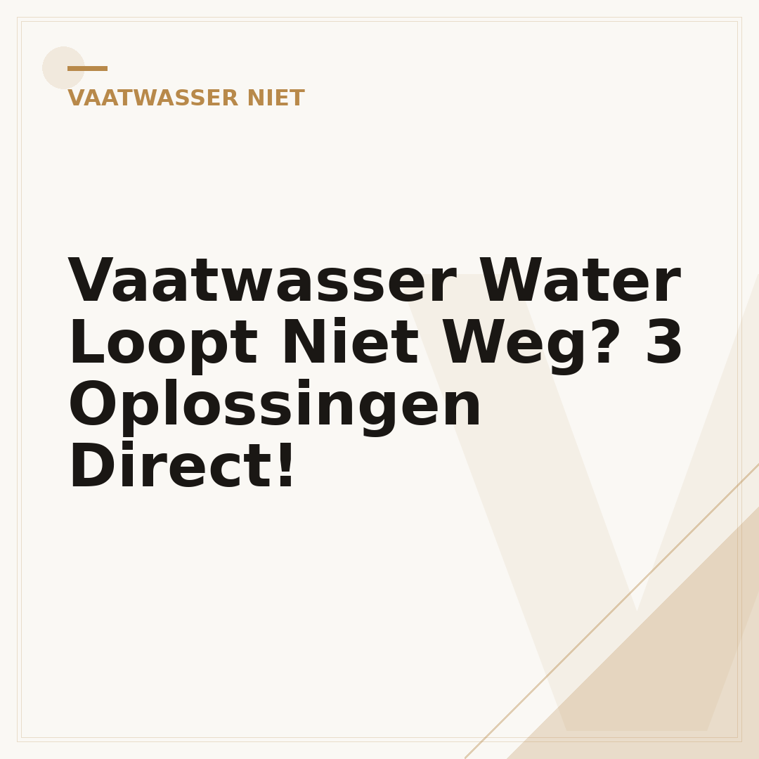 Vaatwasser Water Loopt Niet Weg? 3 Oplossingen Direct!