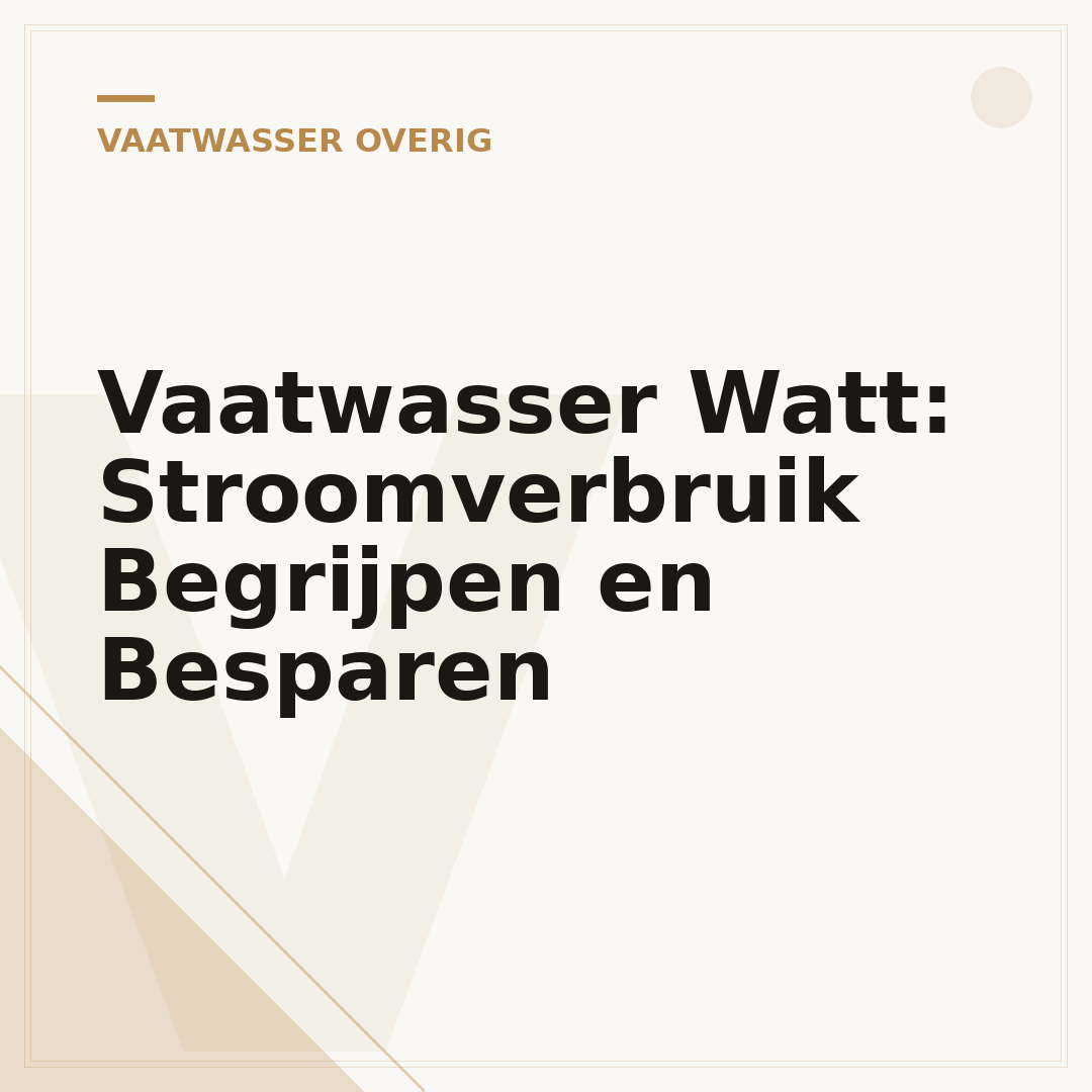 Vaatwasser Watt: Stroomverbruik Begrijpen en Besparen