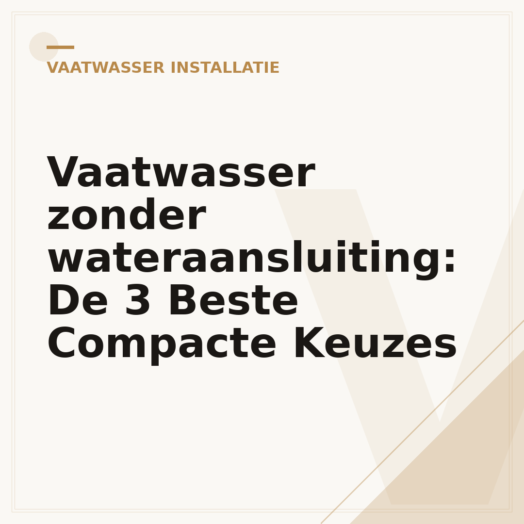 Vaatwasser zonder wateraansluiting: De 3 Beste Compacte Keuzes