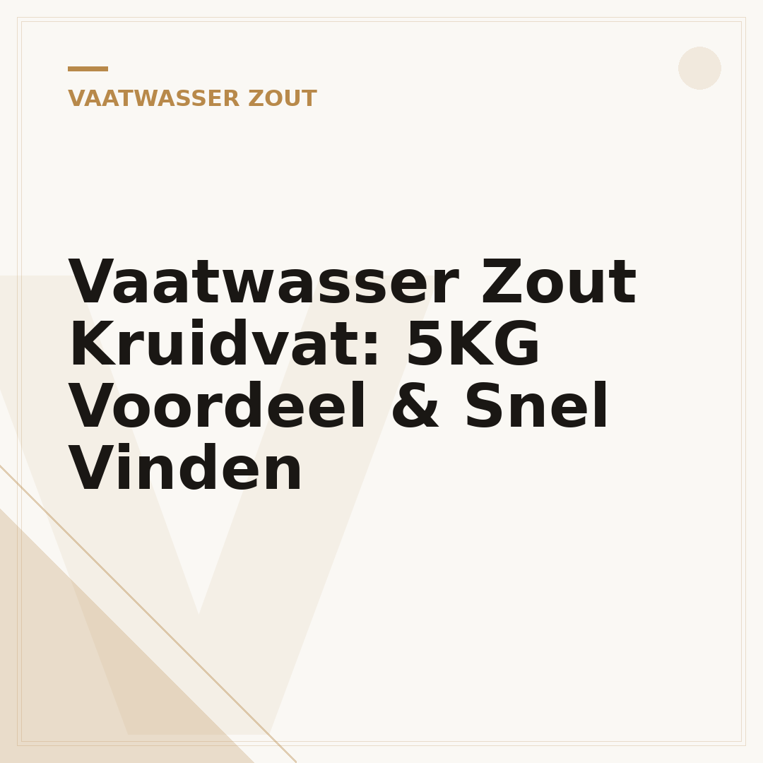 Vaatwasser Zout Kruidvat: 5KG Voordeel & Snel Vinden