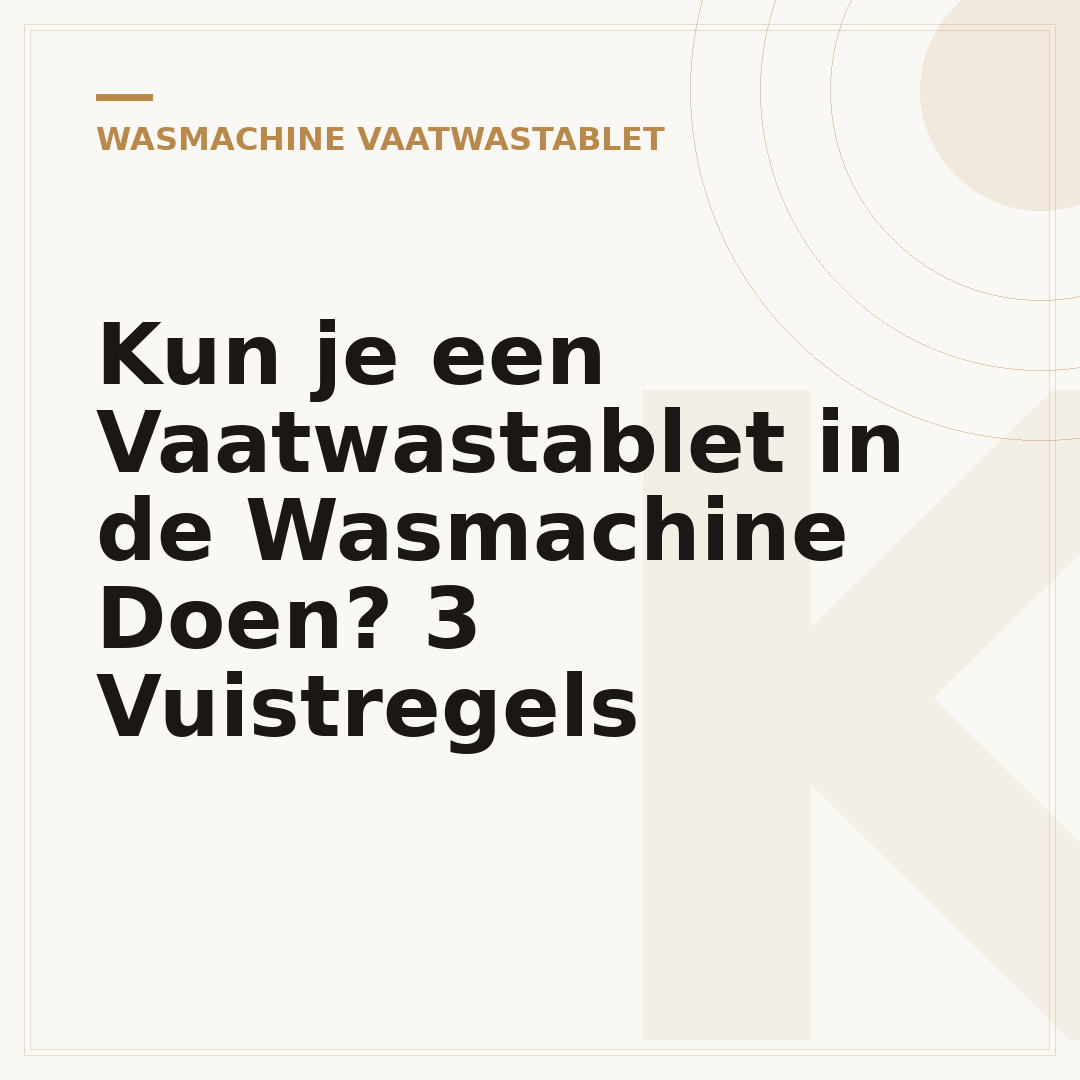 Kun je een Vaatwastablet in de Wasmachine Doen? 3 Vuistregels