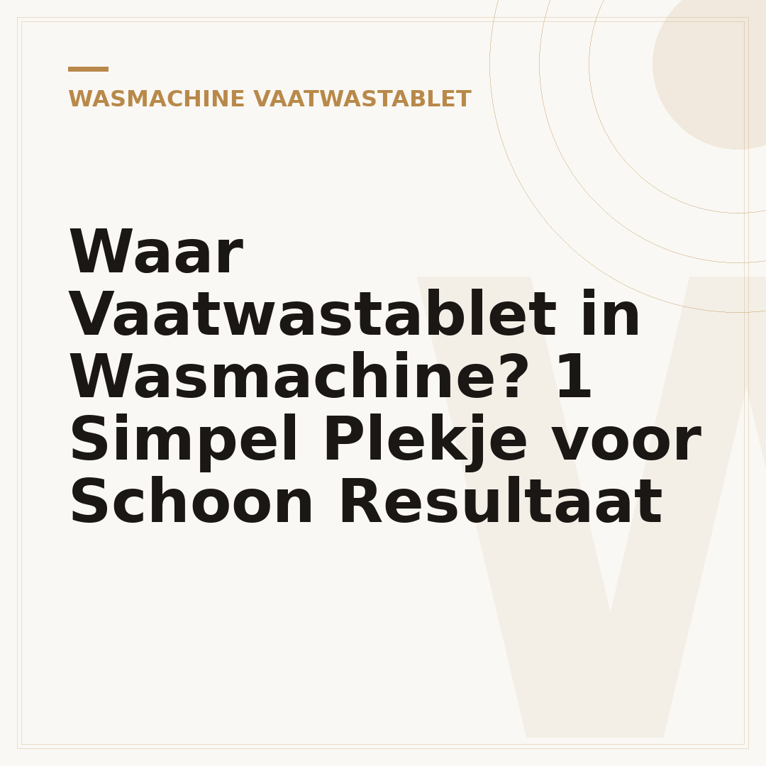 Waar Vaatwastablet in Wasmachine? 1 Simpel Plekje voor Schoon Resultaat