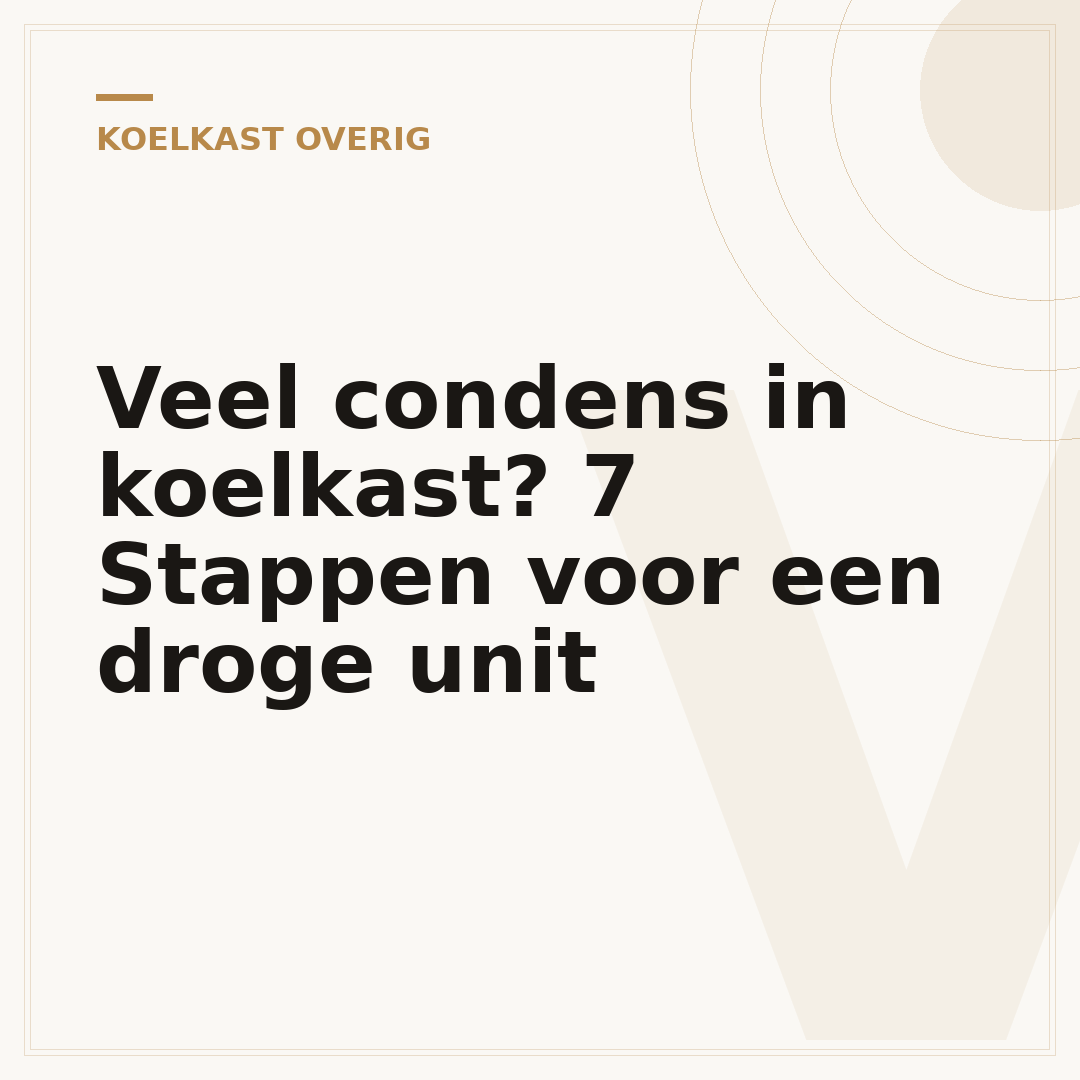 Veel condens in koelkast? 7 Stappen voor een droge unit