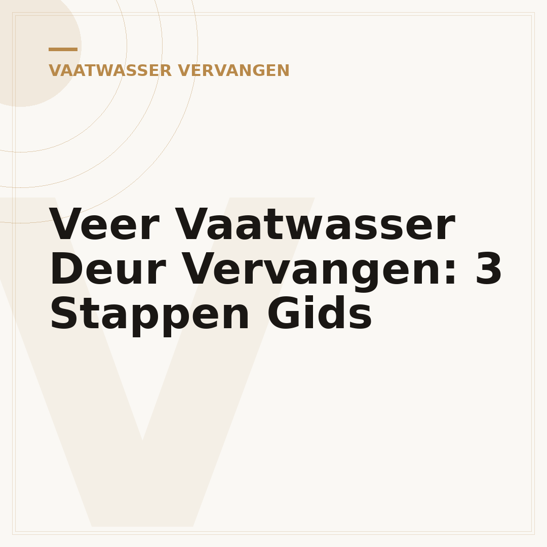 Veer Vaatwasser Deur Vervangen: 3 Stappen Gids