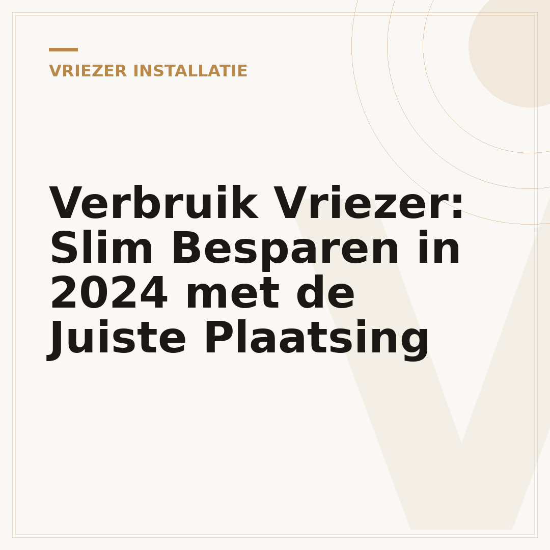 Verbruik Vriezer: Slim Besparen in 2024 met de Juiste Plaatsing