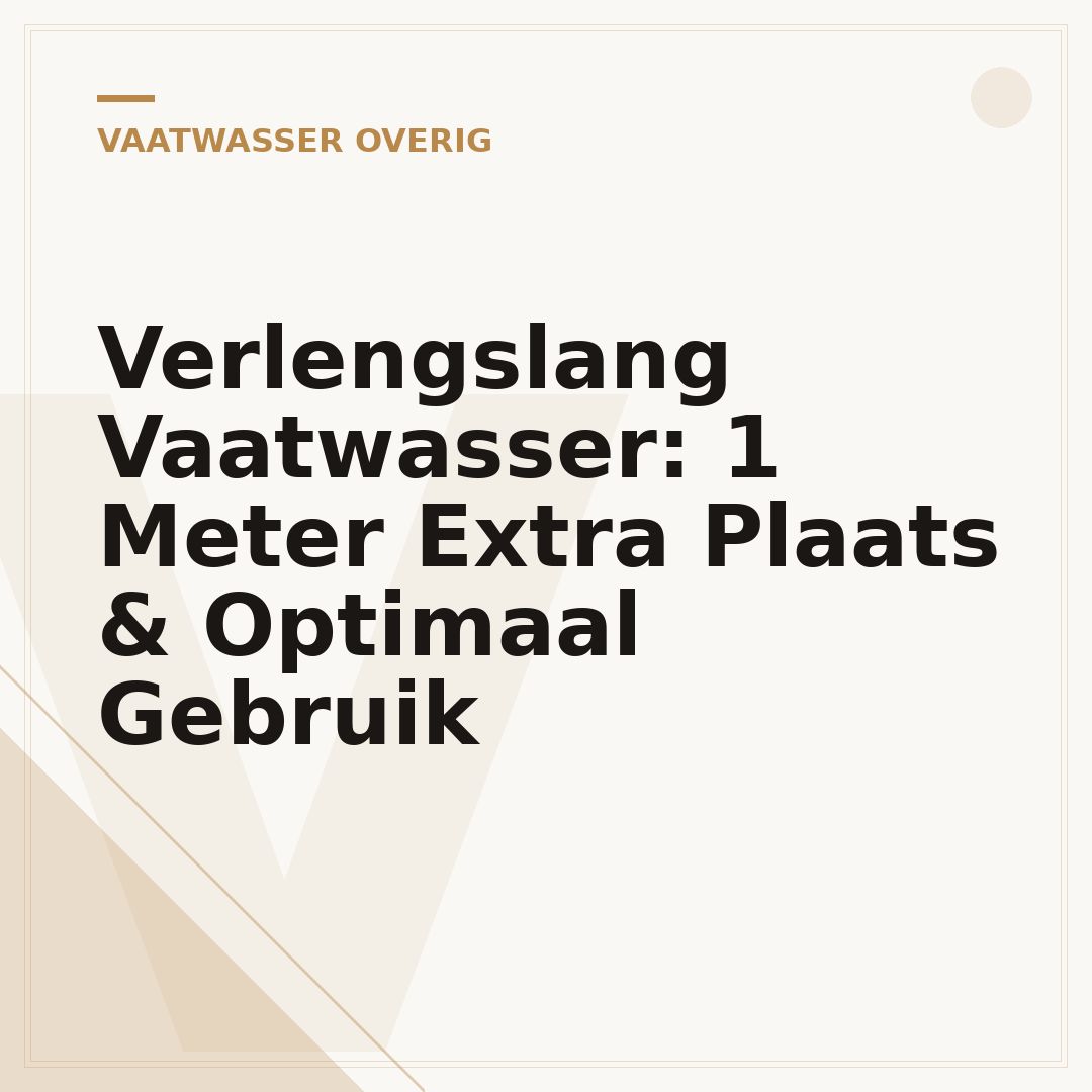 Verlengslang Vaatwasser: 1 Meter Extra Plaats & Optimaal Gebruik