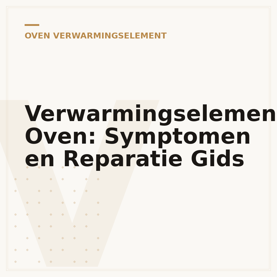 Verwarmingselement Oven: Symptomen en Reparatie Gids