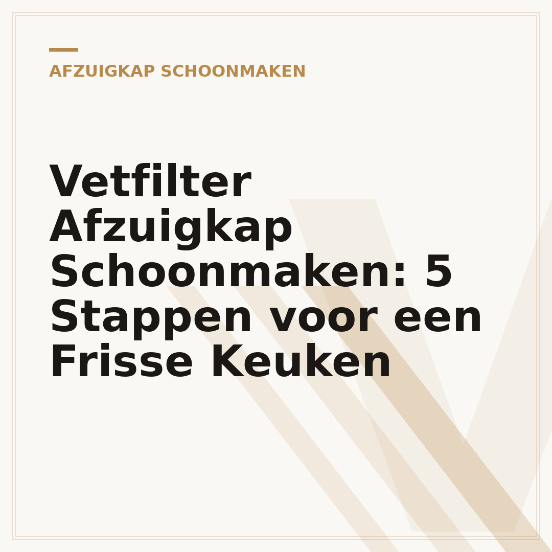 Vetfilter Afzuigkap Schoonmaken: 5 Stappen voor een Frisse Keuken