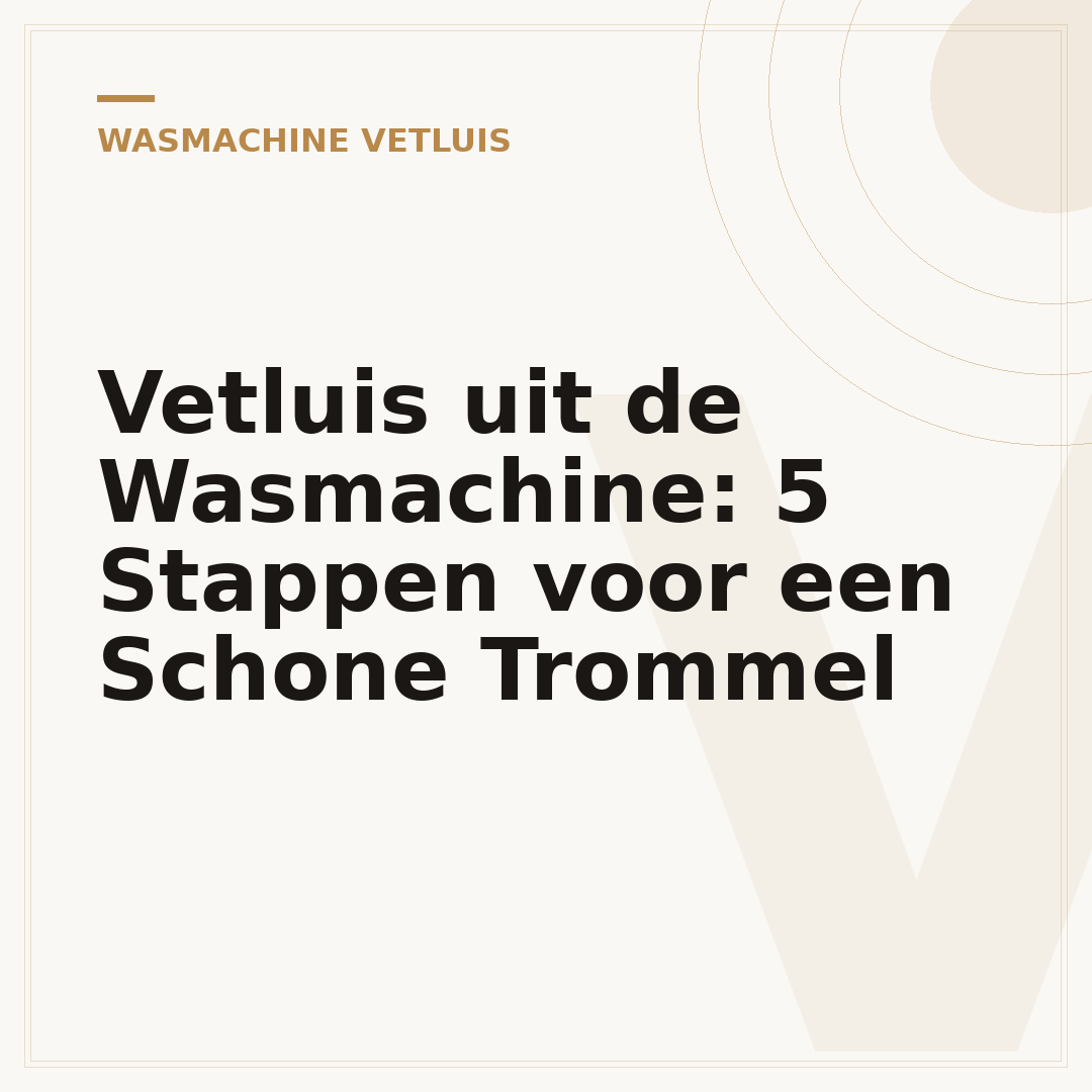 Vetluis uit de Wasmachine: 5 Stappen voor een Schone Trommel