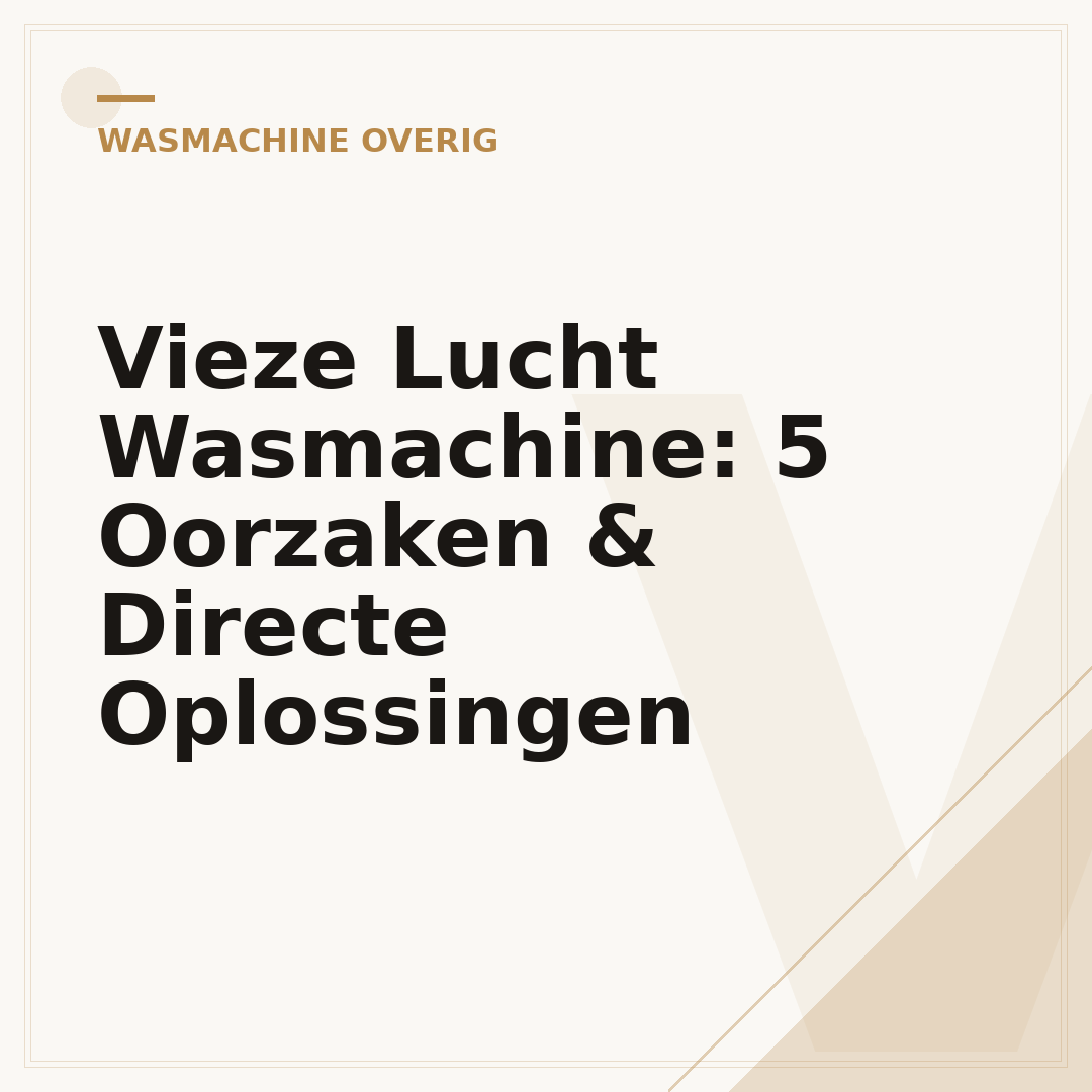 Vieze Lucht Wasmachine: 5 Oorzaken & Directe Oplossingen
