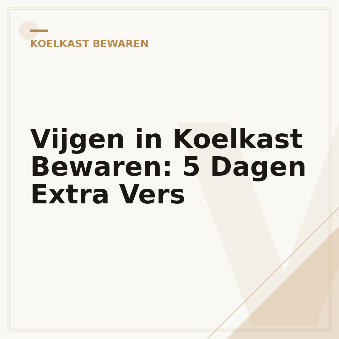 Vijgen in Koelkast Bewaren: 5 Dagen Extra Vers