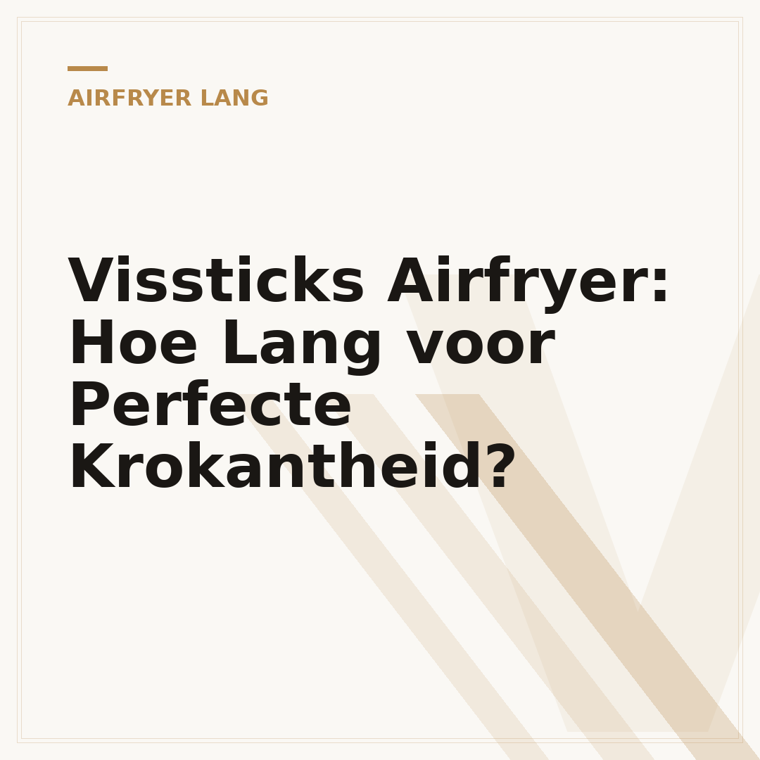 Vissticks Airfryer: Hoe Lang voor Perfecte Krokantheid?