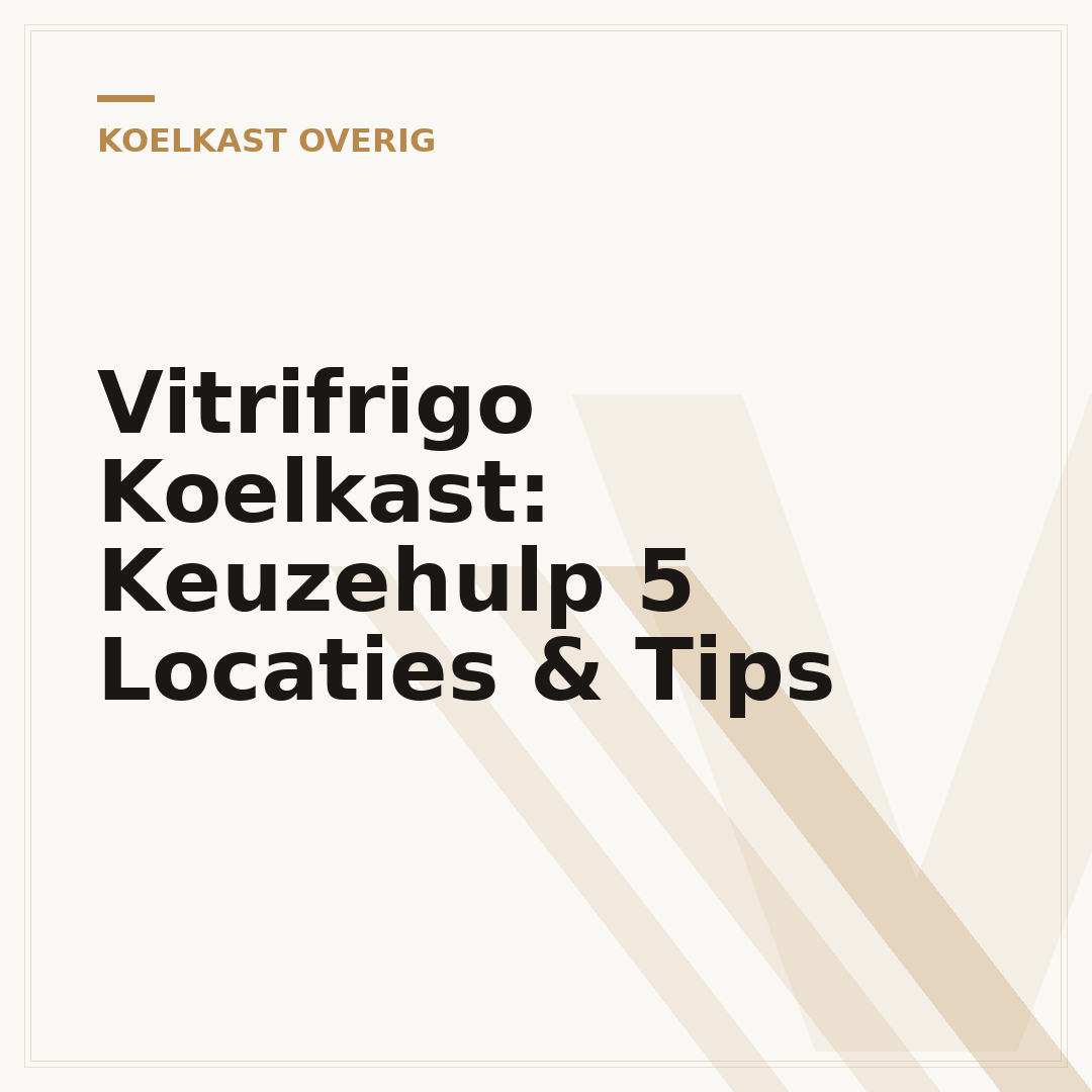 Vitrifrigo Koelkast: Keuzehulp 5 Locaties & Tips