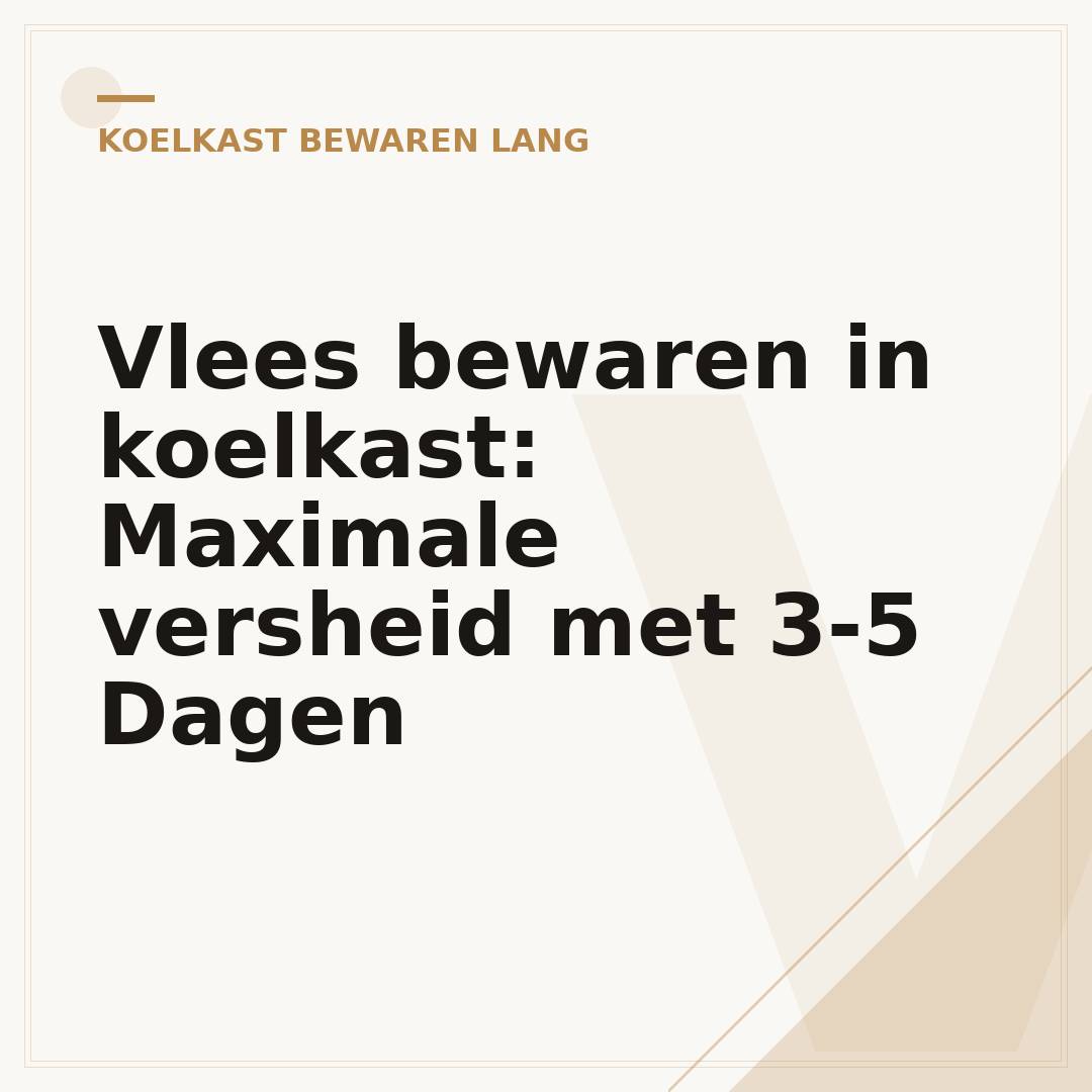 Vlees bewaren in koelkast: Maximale versheid met 3-5 Dagen