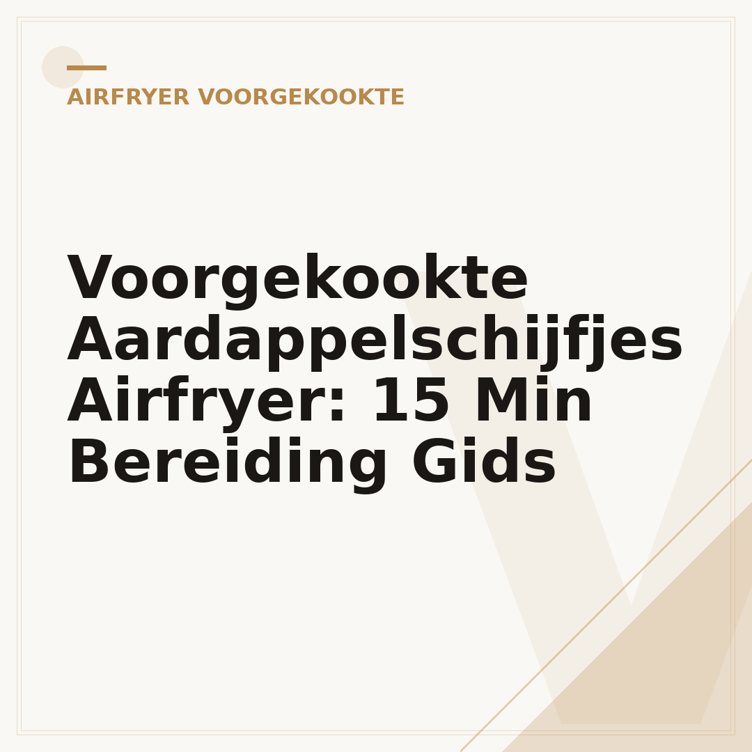 Voorgekookte Aardappelschijfjes Airfryer: 15 Min Bereiding Gids