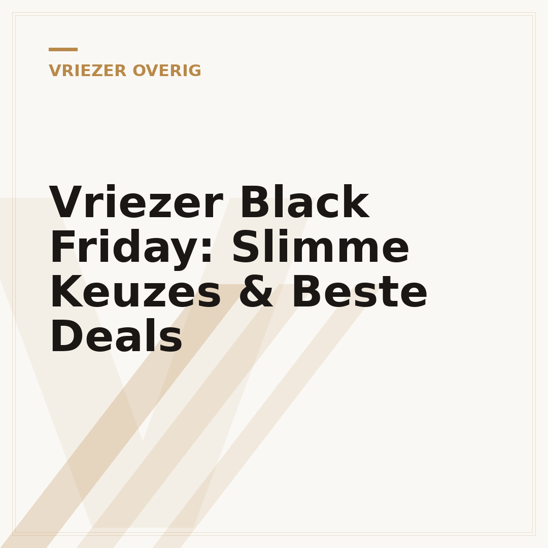 Vriezer Black Friday: Slimme Keuzes & Beste Deals
