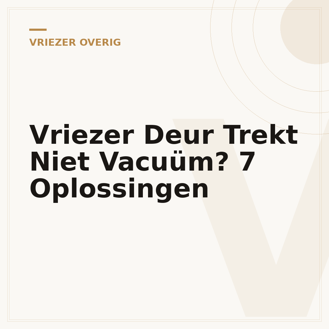Vriezer Deur Trekt Niet Vacuüm? 7 Oplossingen