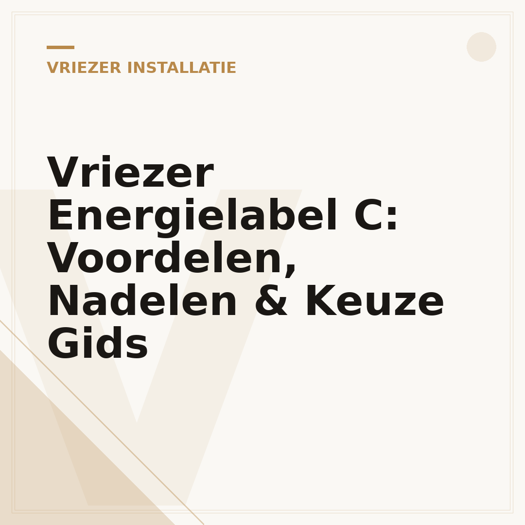 Vriezer Energielabel C: Voordelen, Nadelen & Keuze Gids