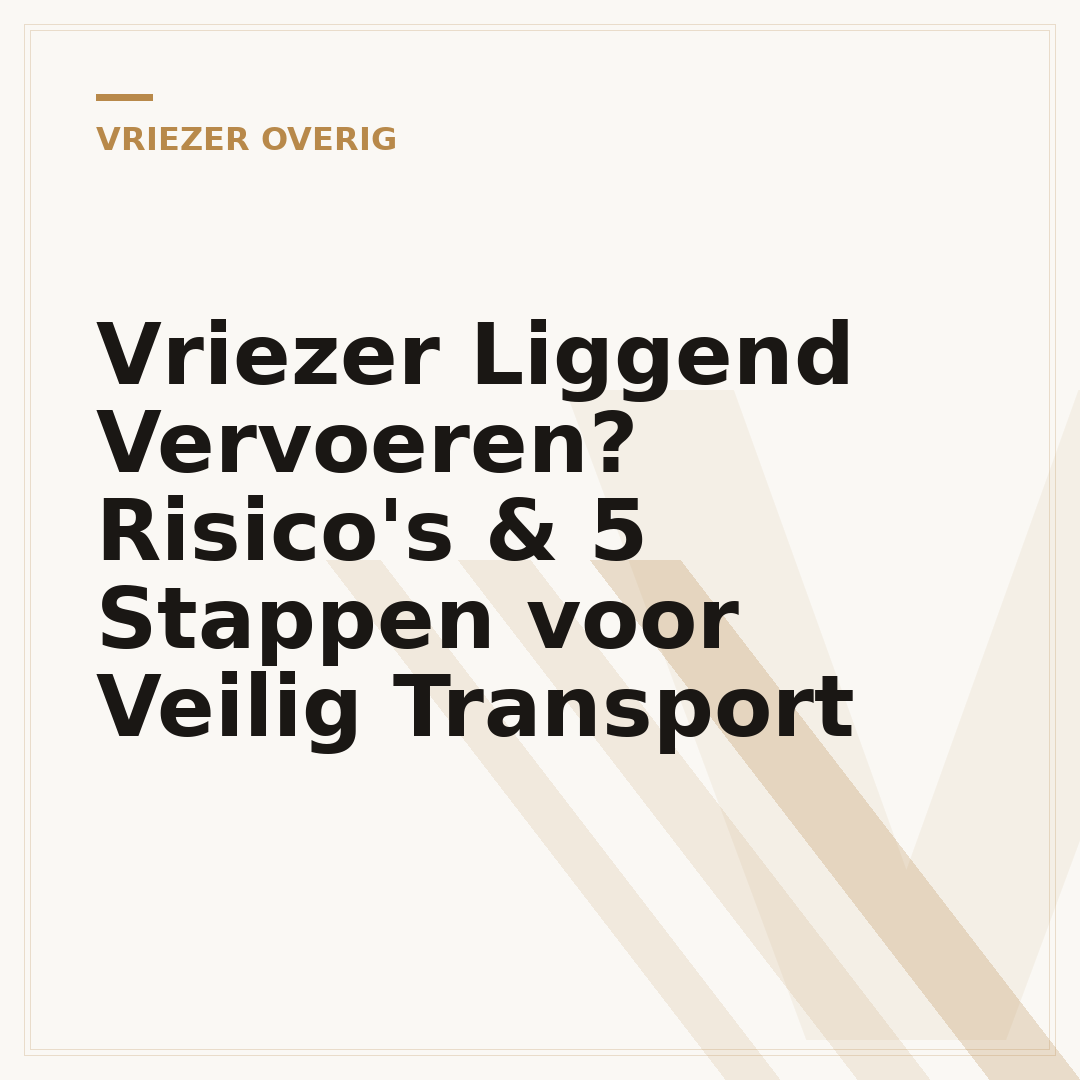Vriezer Liggend Vervoeren? Risico's & 5 Stappen voor Veilig Transport