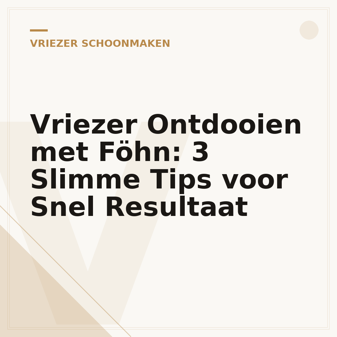 Vriezer Ontdooien met Föhn: 3 Slimme Tips voor Snel Resultaat