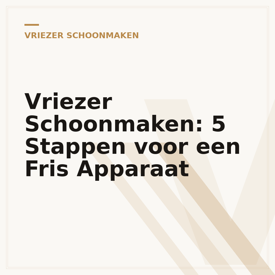 Vriezer Schoonmaken: 5 Stappen voor een Fris Apparaat
