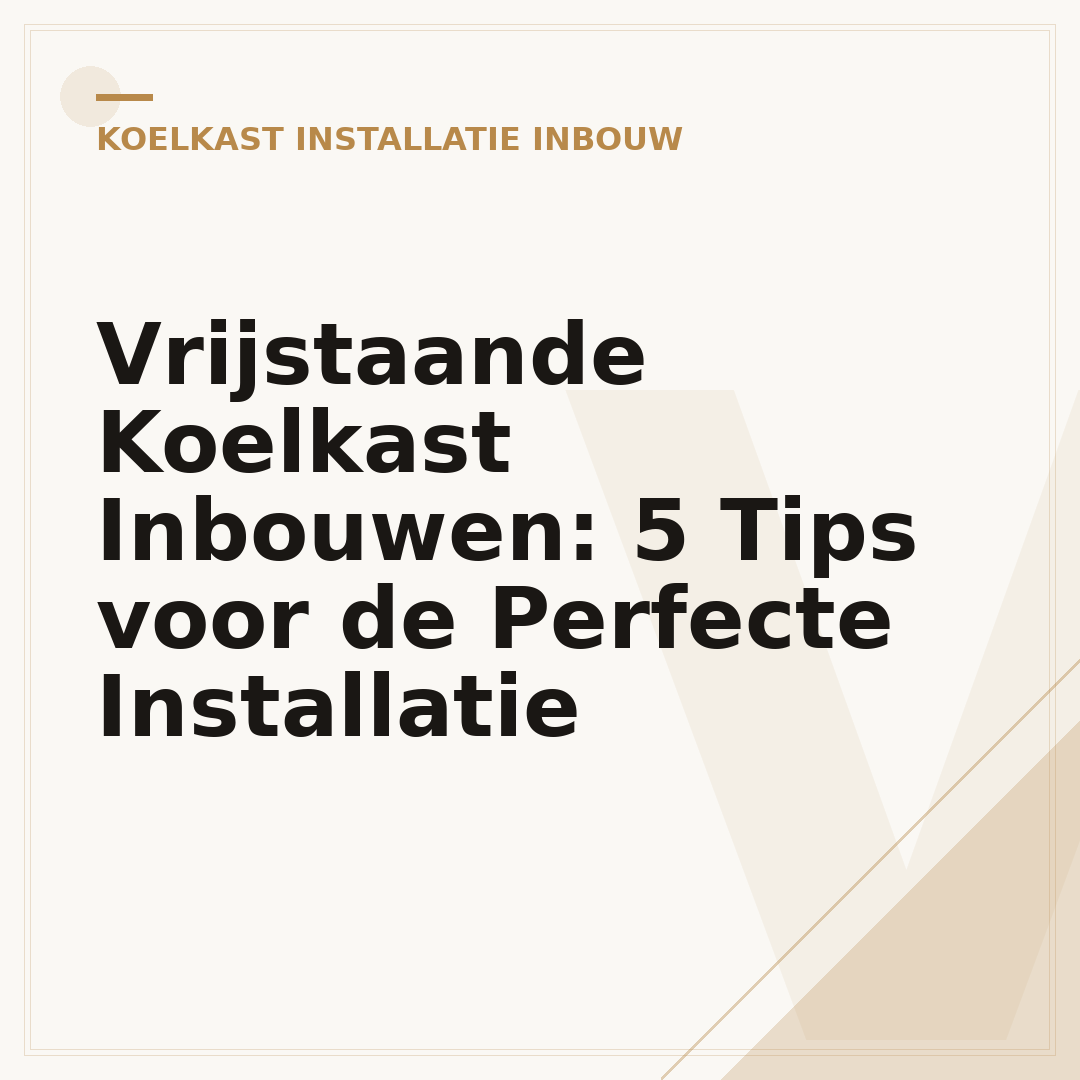 Vrijstaande Koelkast Inbouwen: 5 Tips voor de Perfecte Installatie