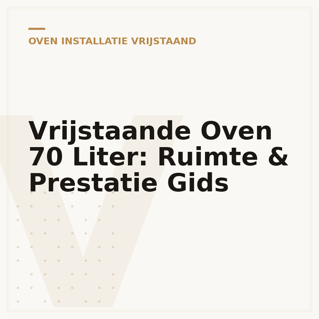 Vrijstaande Oven 70 Liter: Ruimte & Prestatie Gids