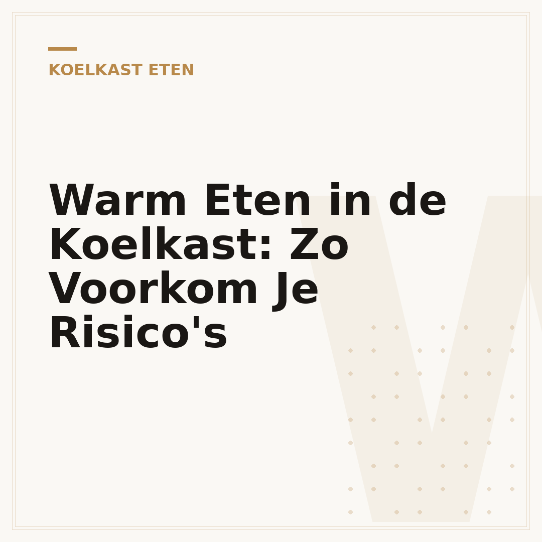 Warm Eten in de Koelkast: Zo Voorkom Je Risico's