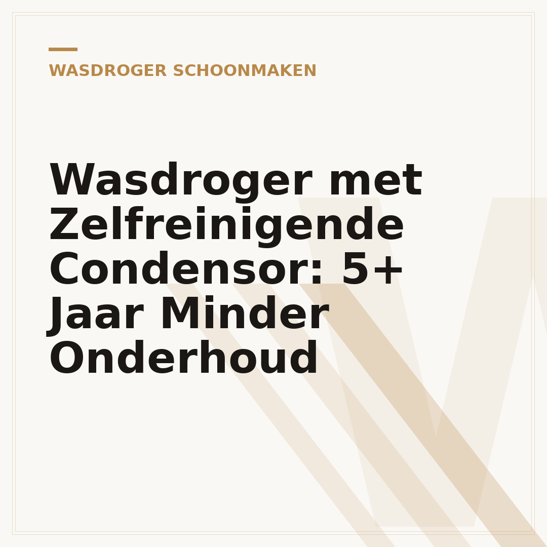 Wasdroger met Zelfreinigende Condensor: 5+ Jaar Minder Onderhoud