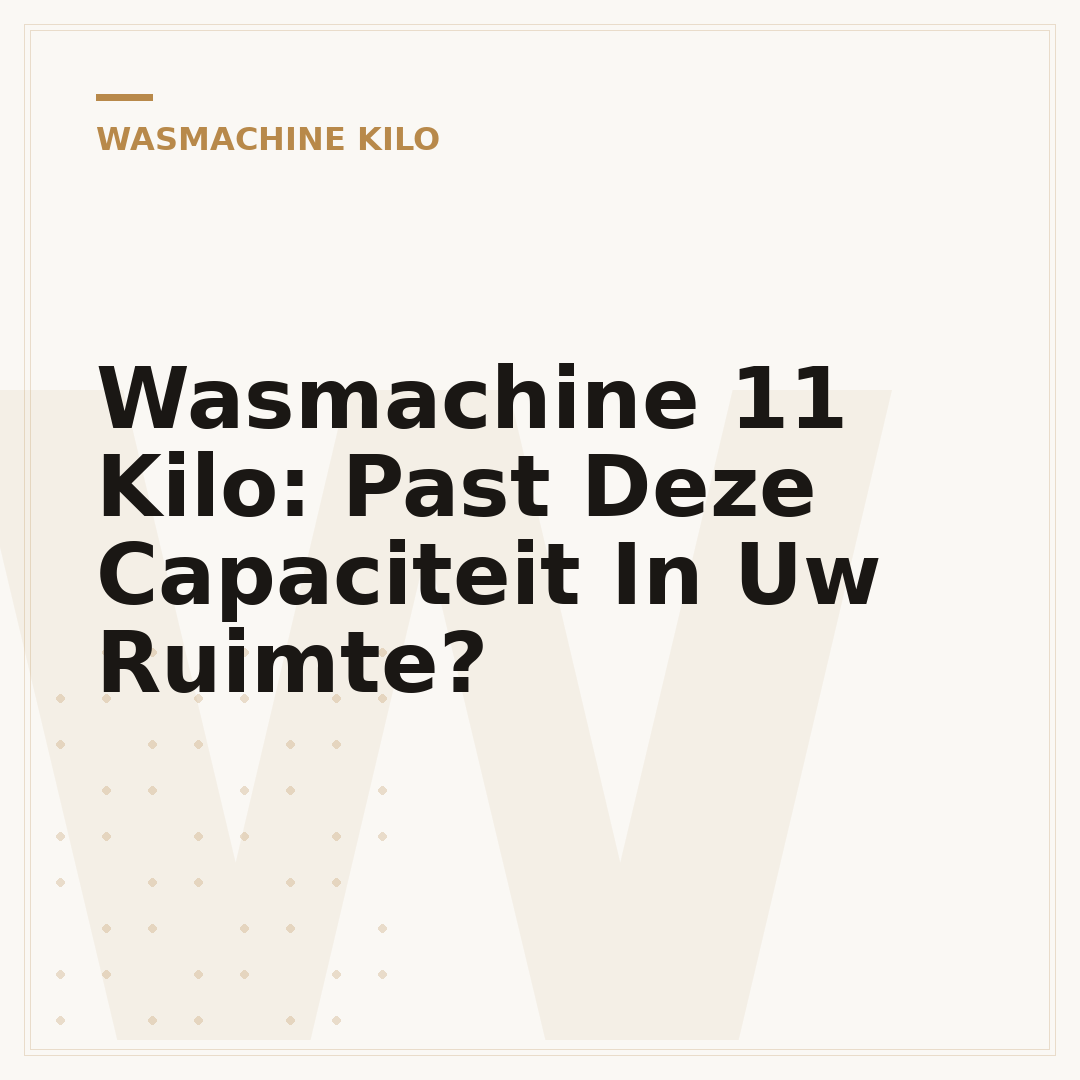 Wasmachine 11 Kilo: Past Deze Capaciteit In Uw Ruimte?