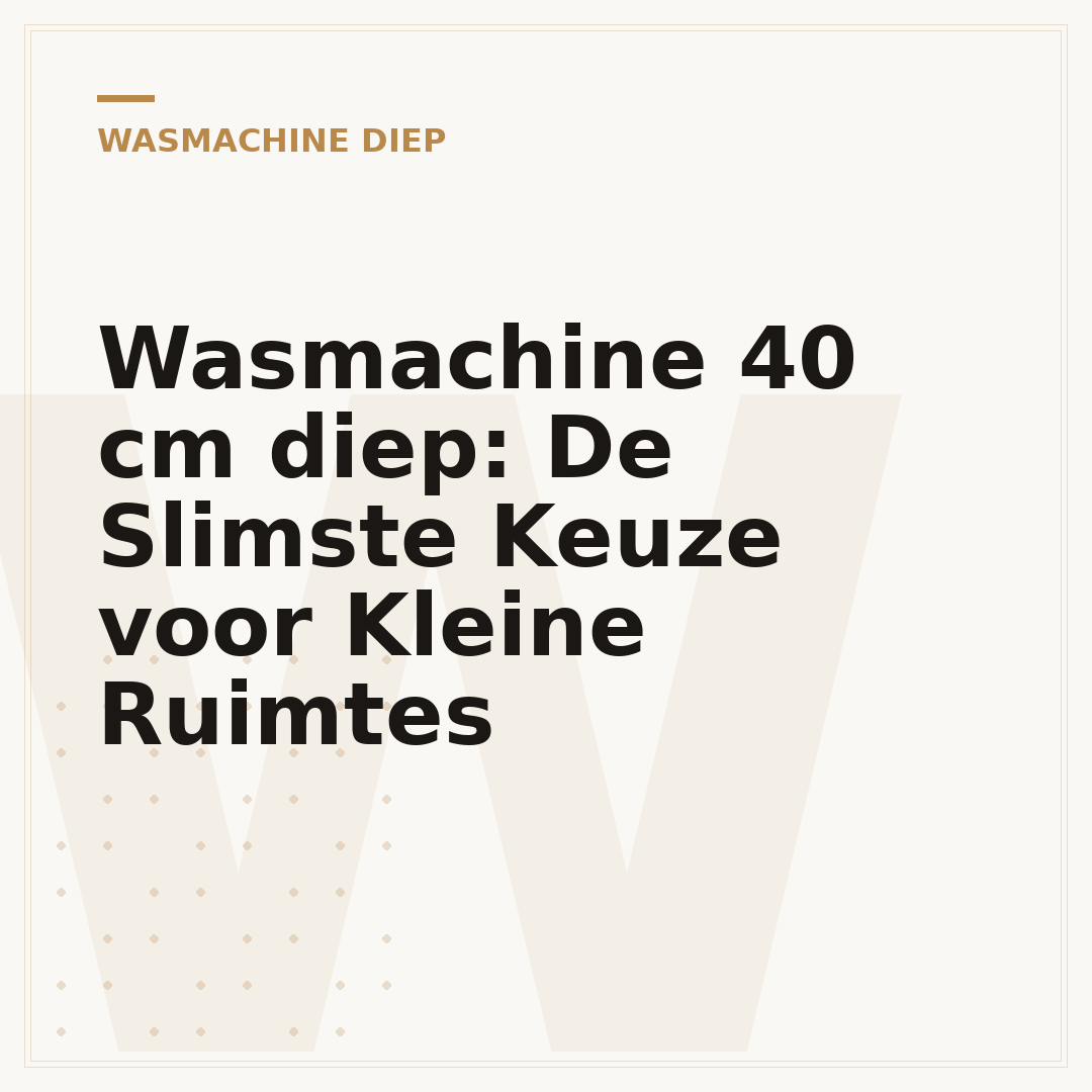 Wasmachine 40 cm diep: De Slimste Keuze voor Kleine Ruimtes