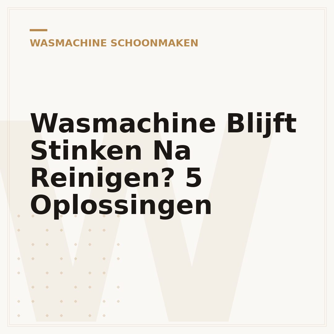 Wasmachine Blijft Stinken Na Reinigen? 5 Oplossingen