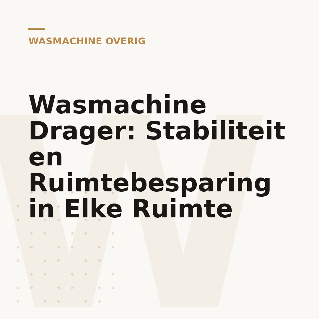 Wasmachine Drager: Stabiliteit en Ruimtebesparing in Elke Ruimte