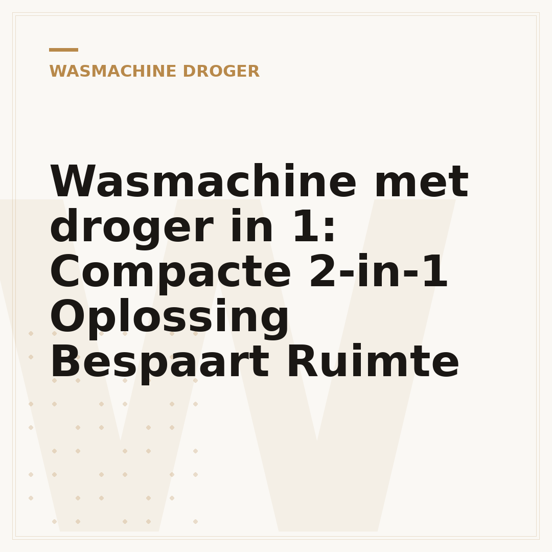 Wasmachine met droger in 1: Compacte 2-in-1 Oplossing Bespaart Ruimte