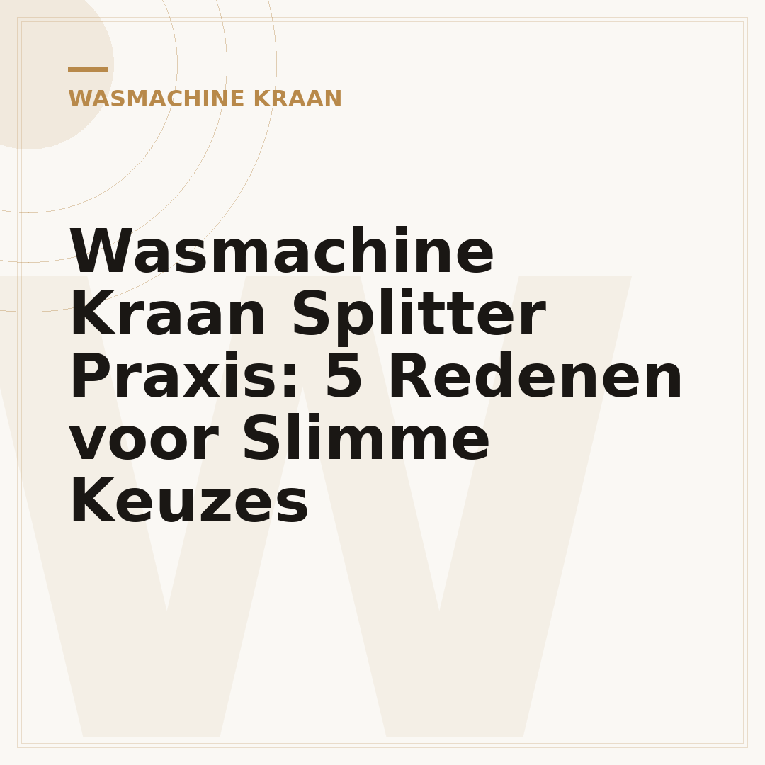 Wasmachine Kraan Splitter Praxis: 5 Redenen voor Slimme Keuzes