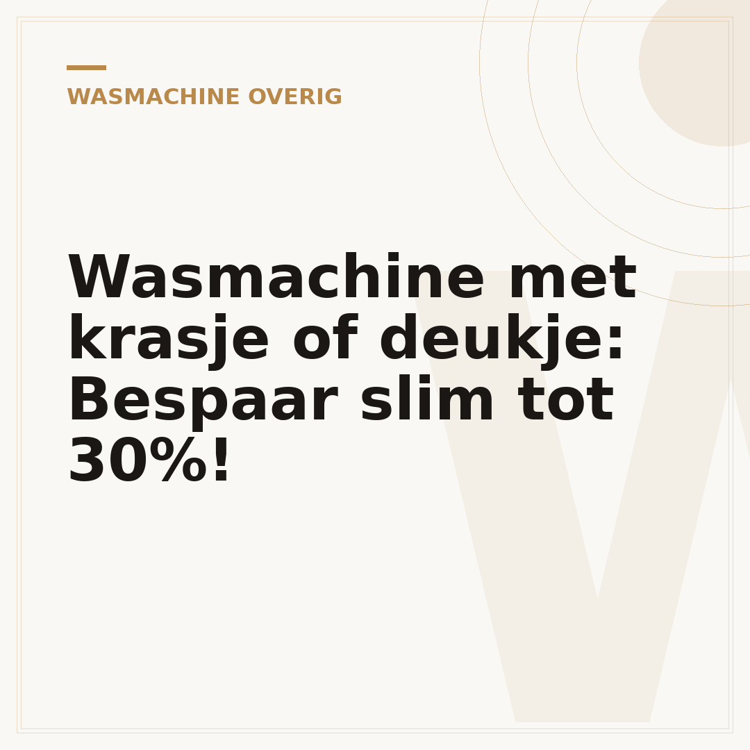 Wasmachine met krasje of deukje: Bespaar slim tot 30%!