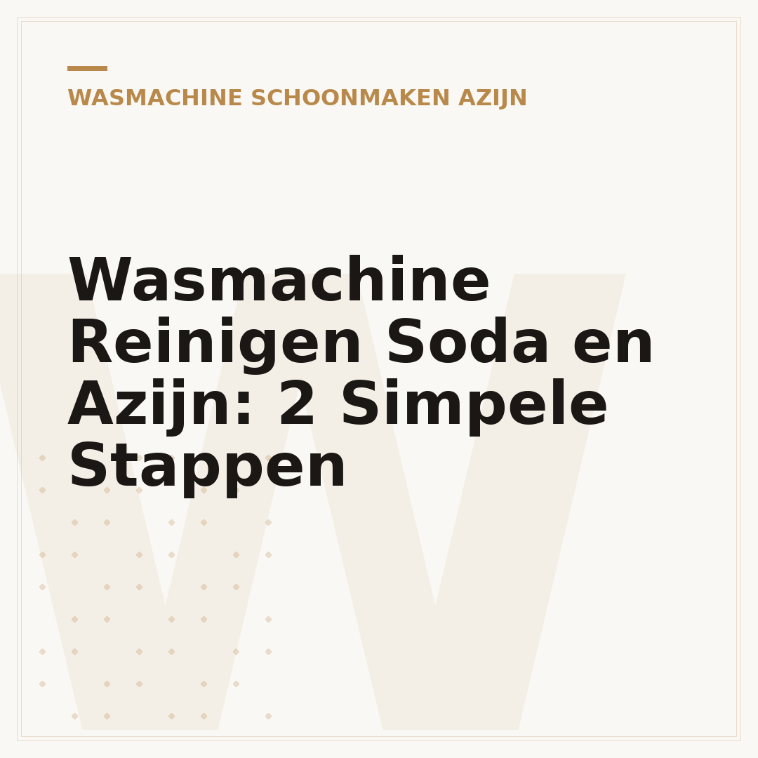 Wasmachine Reinigen Soda en Azijn: 2 Simpele Stappen