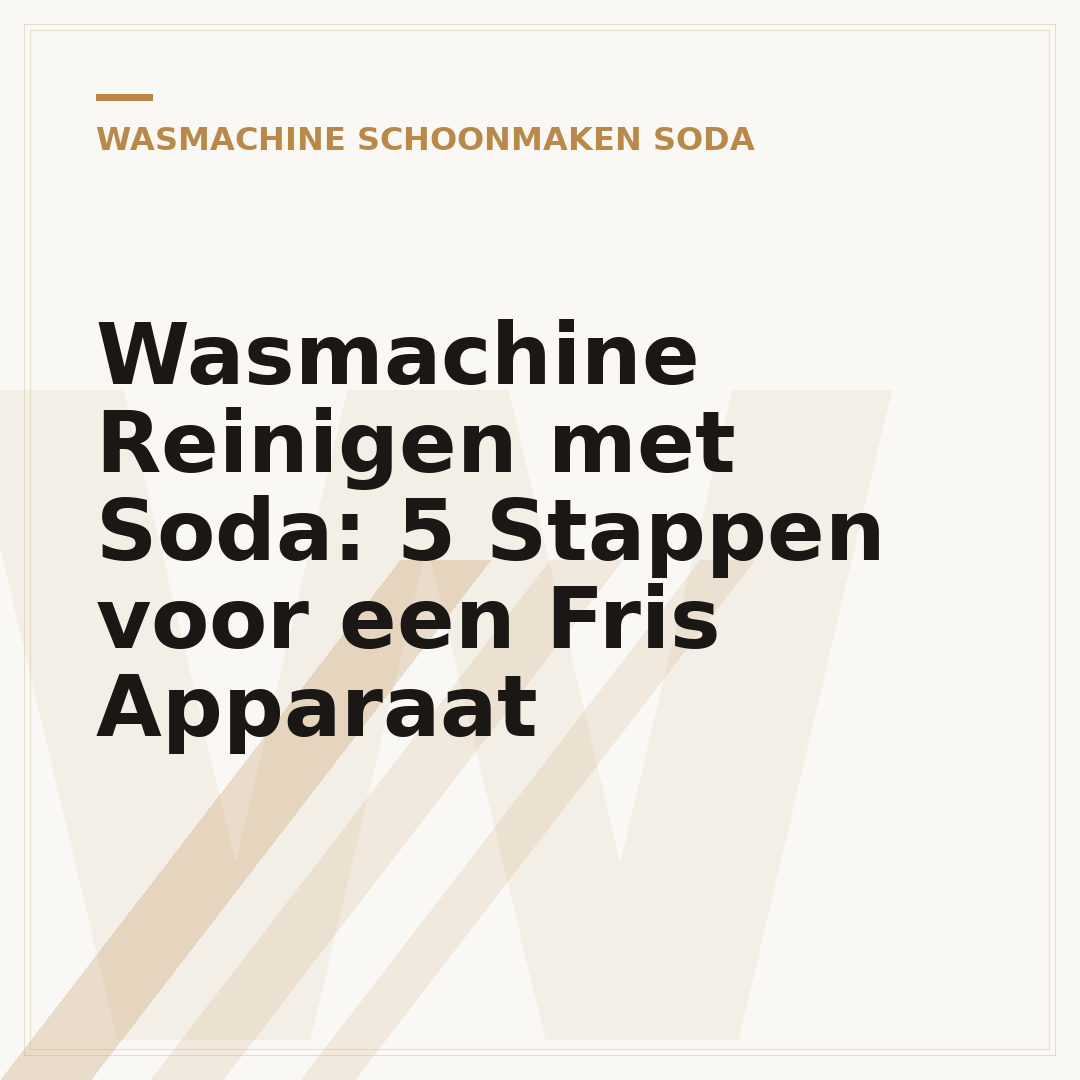 Wasmachine Reinigen met Soda: 5 Stappen voor een Fris Apparaat