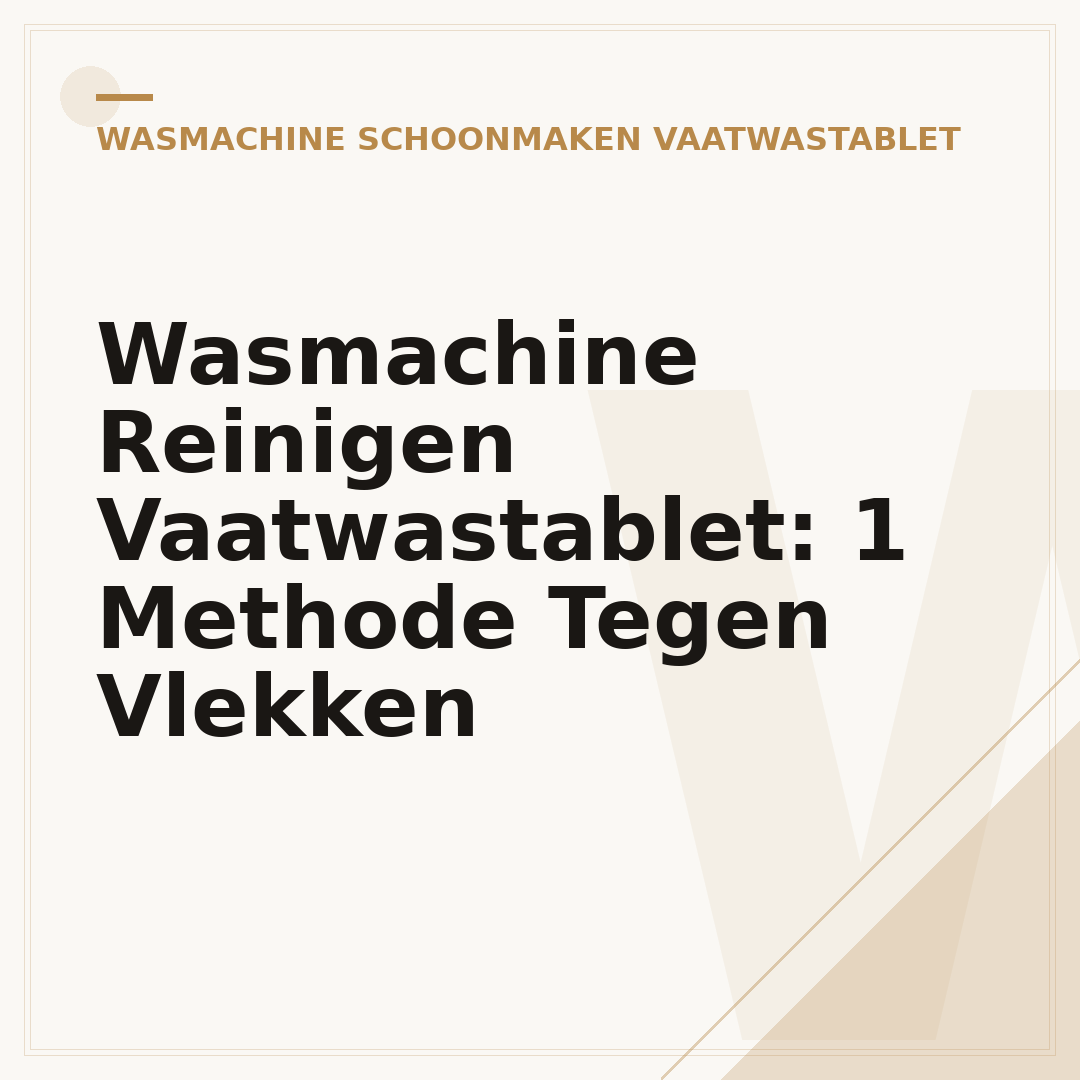 Wasmachine Reinigen Vaatwastablet: 1 Methode Tegen Vlekken
