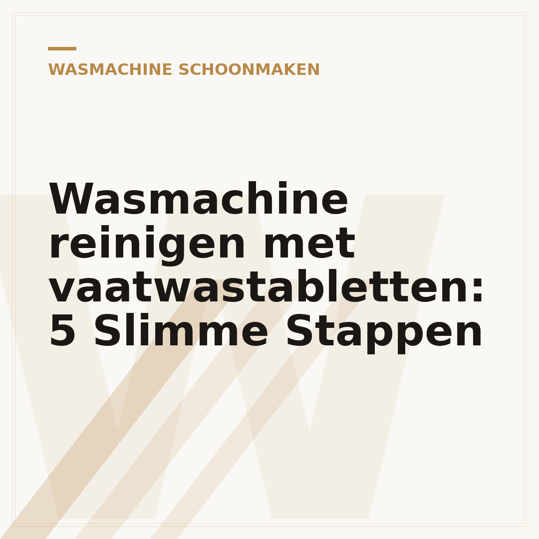 Wasmachine reinigen met vaatwastabletten: 5 Slimme Stappen