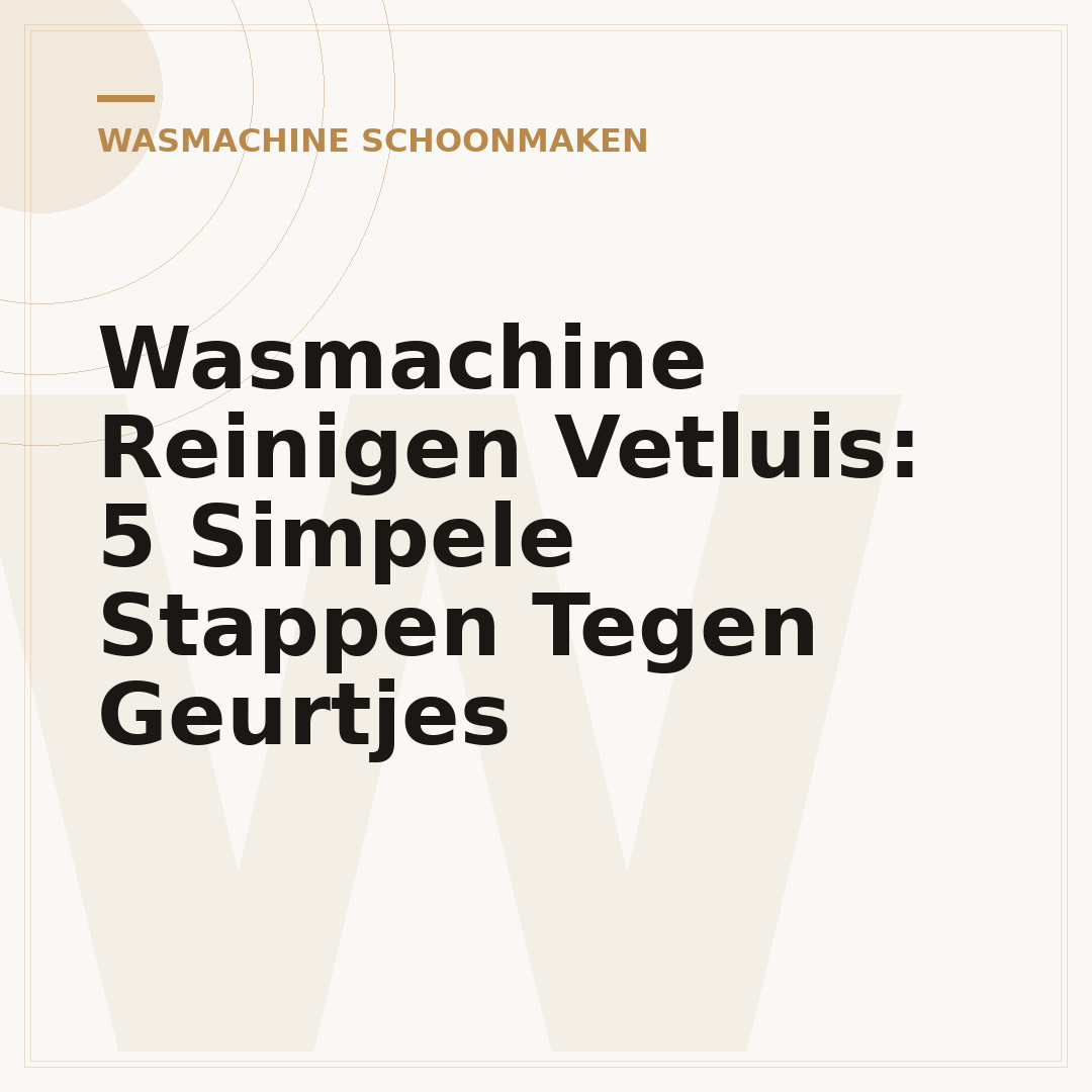 Wasmachine Reinigen Vetluis: 5 Simpele Stappen Tegen Geurtjes