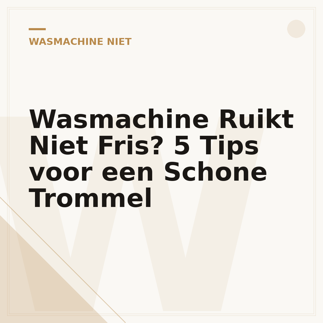 Wasmachine Ruikt Niet Fris? 5 Tips voor een Schone Trommel