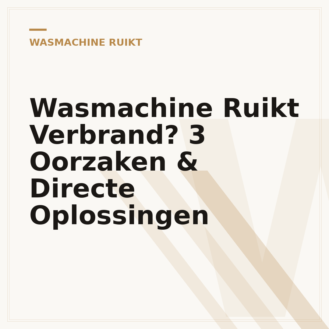 Wasmachine Ruikt Verbrand? 3 Oorzaken & Directe Oplossingen