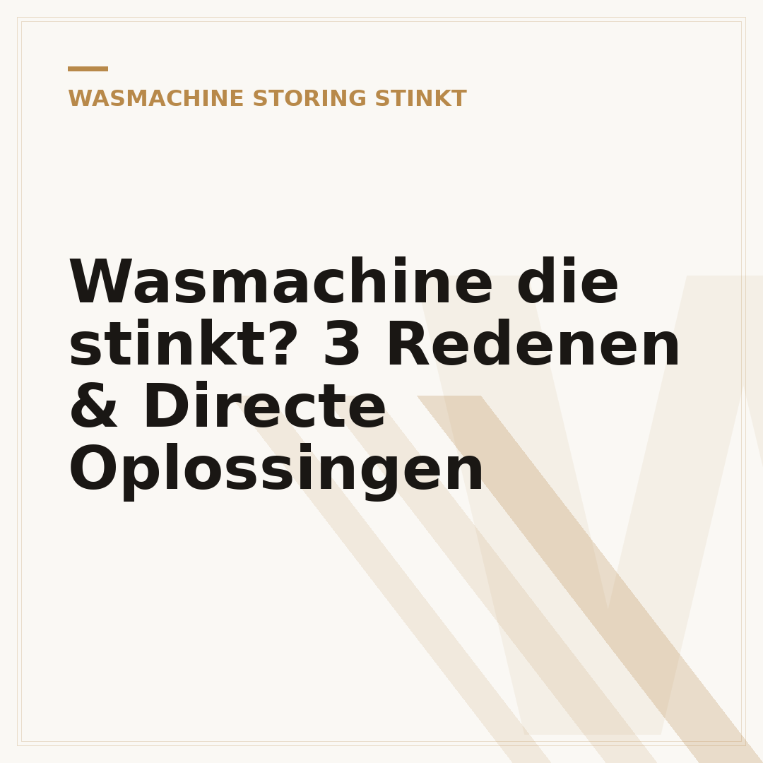 Wasmachine die stinkt? 3 Redenen & Directe Oplossingen