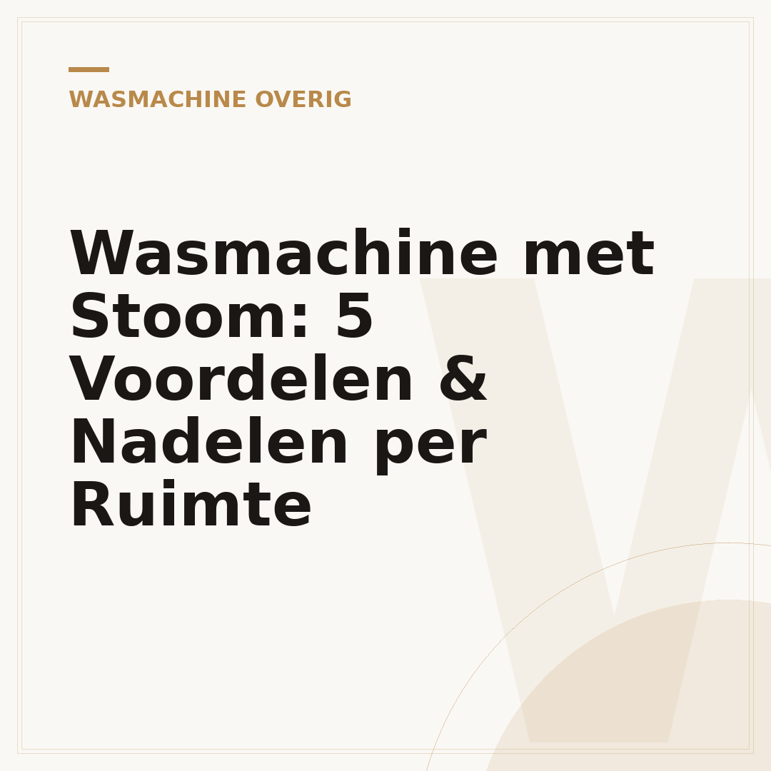 Wasmachine met Stoom: 5 Voordelen & Nadelen per Ruimte