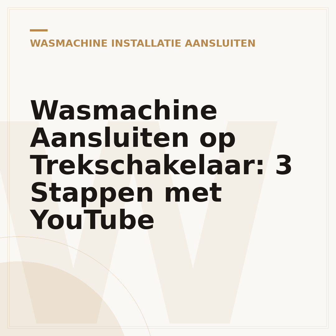 Wasmachine Aansluiten op Trekschakelaar: 3 Stappen met YouTube