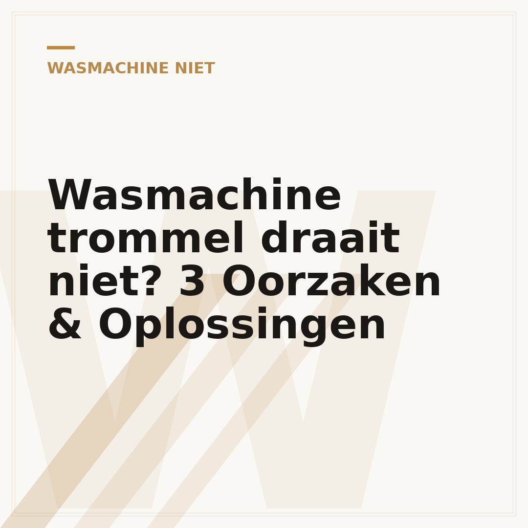 Wasmachine trommel draait niet? 3 Oorzaken & Oplossingen